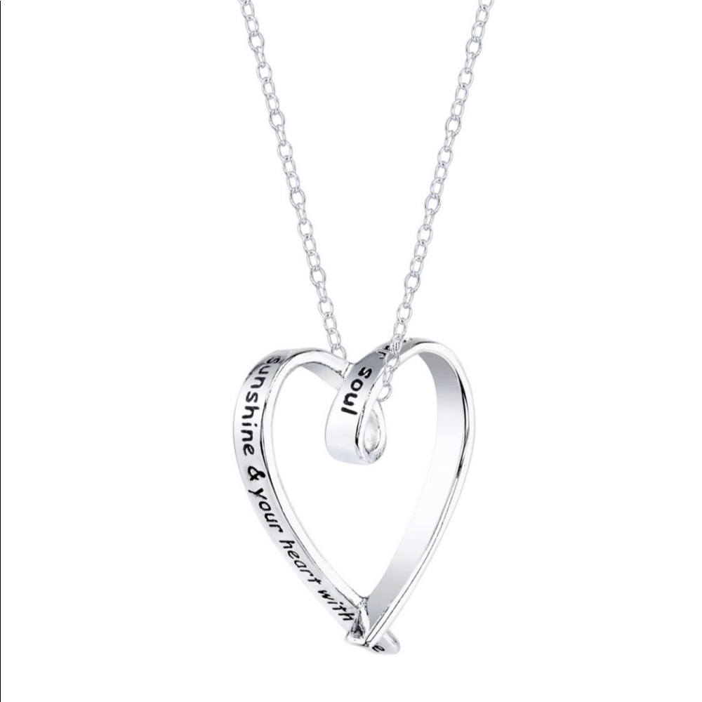 friend sterling silver 18 inch cable heart